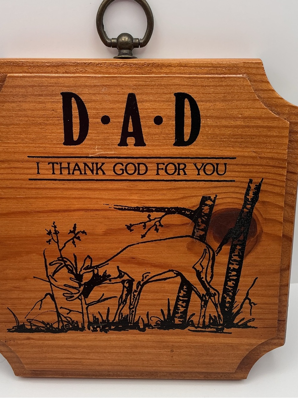 Vintage Northwestern Wooden Wall Hanging - Dad I Thank God For You